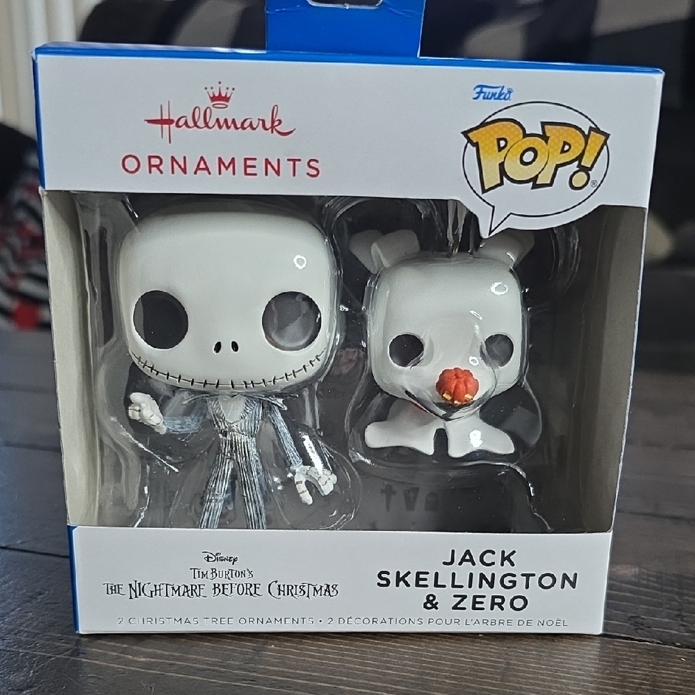 Hallmark Funko Pop Jack Skellington & Zero Christmas Tree Ornament